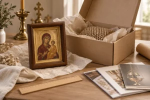 Реклама магазина икон: выбор изделия, упаковка и получение